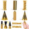 Spiral Cone Fidget Toy & Little Ouchies:5 Pack Impossible Cone + 1 Ouchies Fidget | Impossible Pyramid Passthrough Toy for Anxiety Relief 3D Printed Fidget Toy for Valentine Day Gifts for Kids Adults