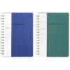 Spiral Notebook-5.75" x 8.125" College Ruled Journal with Inner Pockets and 160 Pages,PU Leather Cover Business Journal, Twin-Wire Binding Notebook Perfect for Office & Home School Supplies 2 pack NavyBlue/Green