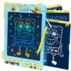 Spongebob Squarepants LCD Doodle Writing Tablet Toy - Travel Essential for Kids - Birthday Gift for Boys & Girls - STEM Drawing & Educational Learning Activity Games (Lagoon Blue)