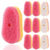 Sponge Refills for Scrub Daddy Dish Daddy - 10 Packs Dish Wand Refills, Scrub Brush Replacement Heads, Dish Brush Replacement Head for Kitchen Cleaning, Pink (Only Sponge Heads)