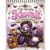 Spooky and Cute Coloring Book for Adults, 30 Cozy Gothic Single-Sided Pages on Premium Thick Cardstock with a Top Spiral Binding, for Right-Handed and Left-Handed, 8.5" x11"