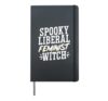 Spooky Liberal Feminist Witch Hardcover Journal, Black