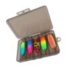 Spoon Fish Lures Fishing Spinner Casting Baits Professional Metal Construction Curved Fishing Lures Sequins Baits Set Professional Spoons with Curved Metal Design and Treble Hook Set