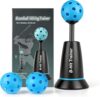 Sports Tee Baseball Training Set, Pop Up Hitting Trainer with 3 Balls, Pop Up Tee for Solo Batting Practice, Durable & Portable Baseball Training Equipment for Perfect Swings