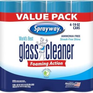 Sprayway 443331 Ammonia Free Glass Cleaner, 19 Oz. (4-Pack) (Packaging May Vary) (4 Case)