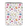 Spring Butterfly Flower Book Sleeve with Zipper Front Pocket for Hardcover
