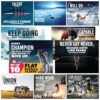 Sproutbrite 10 Pack 12” x 16” Sports High School Motivational Posters - Educational Inspirational Growth Mindset for Teacher and Students - Inspire Every Classroom