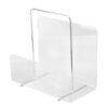 Spryflower Transparent Acrylic Magazine Rack with Gold Metal Handles, Durable Book Holder for Office, Home, Restaurant, and Hotel Use