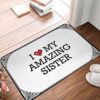 SQEP Runners Decorative | I Love My Amazing Sister - Fromt Door & Machine Washable Kitchen/Room Decorations Aesthetic Weather Resistant Outdoor Rug Polypropylene, Bubble Bath