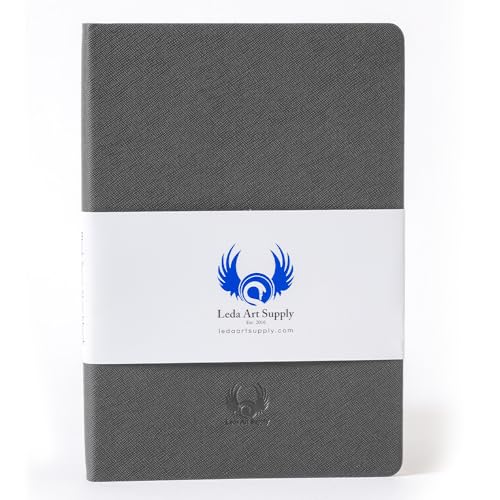 Square-Shaped Sketchbook, 5.5 x 5.5 inches, Lays Flat Flexible Sketch Book for Artists, Ideal for Ink, Water Color, Pen, Pencils, 160 Tear Resistant Pages, Size: Square Small, Leda Art Supply (Iris)