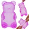 Squeezing Bear & Sugar Ball Designs, Anxiety Relief & Focus Toy, Maltose Filled Squeeze Toys for Sensory Play，Sensory Fidget Toys for Adults, Kids, Slow Rising Squishy Stress Ball (Purple )