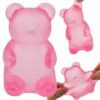 Squeezing Bear & Sugar Ball Designs, Anxiety Relief & Focus Toy, Maltose Filled Squeeze Toys for Sensory Play，Sensory Fidget Toys for Adults, Kids, Slow Rising Squishy Stress Ball ( Pink)