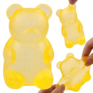 Squeezing Bear & Sugar Ball Designs, Anxiety Relief & Focus Toy, Maltose Filled Squeeze Toys for Sensory Play，Sensory Fidget Toys for Adults, Kids, Slow Rising Squishy Stress Ball (Orange )
