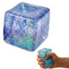 Squishies Stress Fuzz Balls for Adults, Squishies Squishy Stress Ice Cube, Squishy Slow Rising High Density Ice Squeeze Ball Cubes Cube Sensory for Office Anxiety Stress Relief (Green)