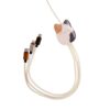 Squishmallows Cam The Cat 3 in 1 Charging Cable for iPhone, Samsung, Huawei, Sony and LG Includes Micro USB Cable, USB-C and Lightning Connector Cable Charges 3 Devices at a Time Length