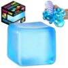 Squishy Cube for Kids & Adults, Ice Cube Squishy Slow Rising Squishy Fidget Toys, Squeeze Toys for Stress Relief, Classroom Prizes Party Favors Birthday Gifts (Blue)