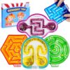 Squishy Fidget Toys for Kids, 5-Pack Sensory Maze Filled Gel for Anxiety Stress Relief, Calming Corner Items for Autism ADHD Children, Quiet Game for Classroom Prizes Gifts, Travel Activity for Car