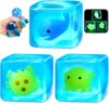 Squishy Fidget Toys Stress Cube - Squeeze Toys Stress Balls for Adults Slow Rising Squishies Glow in The Dark Sugar Sensory Toys for Kids with Autism Stress Relief Fidgets for Classroom Prize Toys