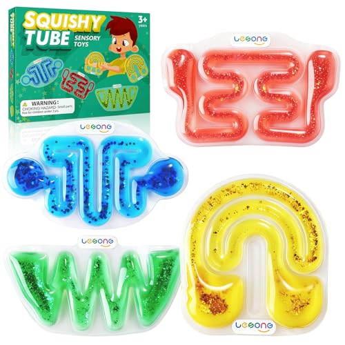 Squishy Sensory Fidget Toys for Kids - Sensory Toys for Kids with Autism, Quiet Fidgets for Classroom Students Autistic, Relief for Calm Down, Squeeze Sensory Maze Easter Basket for Boys Girls