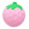 Squishy Squeeze Strawberry Fidget Toys, Giant Slow Rising Stress Ball, Realistic Squeeze Toy for Anxiety Relief, Kawaii Sensory Stress Relief Toys for Birthday Gifts Goodie Bag Party Favor (Pink)