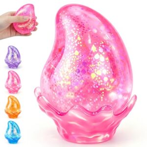Squishy Stress Balls,Cube Squishies Anxiety Stress Relief Ice Squishy Malt Sugar Balls,Soft Sensory Calming Toys for Kids Teens, Party Favors & Classroom Prizes for Kids -Pink