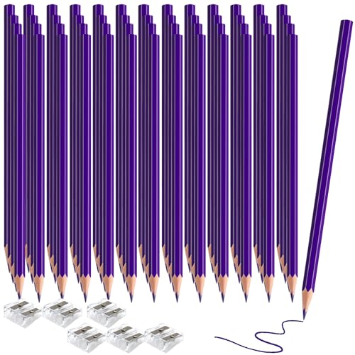 sqzrmdcg 120 Pack Bulk Purple Colored Pencils for Kids, Pre-sharpened Art Pencils Back to School Supplies Set, Drawing Sketching Pencils for Students, Teachers, Classroom