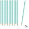 sqzrmdcg 12 PCS Macaron Blue Colored Pencils Pre Sharpened Pencil 2 HB - Ideal for Checking, Grading, Tests & Office/School Supplies