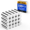 SRENMSMT Small Magnets, 100 Pack Refrigerator Magnets Rare Earth Magnet Neodymium Magnet for Crafts, DIY, Whiteboard, Billboard in Home, Kitchen, Office, School-4x2m
