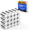 SRENMSMT Small Magnets, Refrigerator Magnets, 100 Pack 6x2mm Neodymium Magnet for Crafts, Rare Earth Magnet for 3D Printing, DIY, Whiteboard, Billboard in Home, Kitchen, Office, School