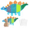 Srichly Sensory Wall Panel for Kids, Texture-Packed Sensory Mats for Playroom Wall Decor, Tactile Sensory Wall Toys for Kids with Autism, Activity Wall Busy Board (Dinosaur-1)