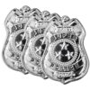 Ssguopte Police Badge 3Pcs Halloween 3 Star Simulation DIY Decorative Iron Cop Badge Toy Police for Cosplay Costume Pretend Play