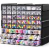 SSRTK 64-Drawer Organizer for Garage Building Bricks Storage, Drawer Storage Cabinet with Dividers and Labels for Hardware,Screws,Nuts Bolts, Garage Tools,Charms,Beads,Craft,Scrapbook