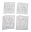 S&S Worldwide Unfinished Adhesive Sand Art Boards for Creating Sand Pictures, Great for Kids and Adults, 3 Each of 4 Dog & Cat Designs, 5" x 7" Pack of 12