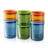 Stackable Airtight Food Containers 6 pcs for Storing Cereal Oats Rice Pasta and Other Dry Pantry Items with One-Handed