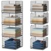 Stackable Closet Organizers and Storage Baskets, 4-Tier Closet Shelf Organizer , Space-Saving Clothes Storage Drawer, Foldable Clothes Storage Bins for Closet Organizer System, Black(Patent 30022416)