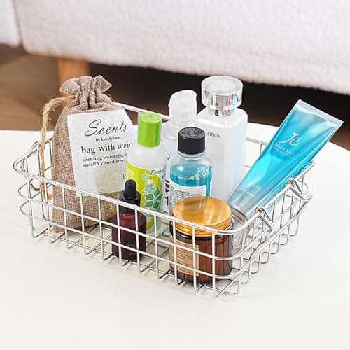 Stackable Pantry Bins for Onion Potato Snack Cans Storage, 304 Stainless Steel Wire Storage Baskets for Pantry Organizers,Vegetable Fruit Storage Basket, Kitchen Cabinet Organizers,11.2"L7.3"W3.4"H