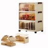 Stackable Storage Boxes, Clear Flip Lid Storage Boxes with Large Lids, 1/2/3 Pack Storage Bins with Wheels, Stackable Container for Living Room