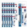 STAEDTLER 1.3mm mechanical pencil artist, 3-piece, Includes 6 Refills, Break-Resistant Lead (18 pack)