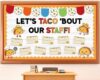 Staff Shout Out Bulletin Board Set Taco Staff Shout Outs Decorations Cute Taco Appreciation and Recognition DIY Craft Cutouts for School Classroom Office Employee Appreciation Wall Door Supplies