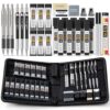 STAGEEK Mechanical Pencil Set with Case 34 37 Count, Drawing Pencils & Sketching Pencils with 384 492PCS Lead Refills (6B 4B 2B HB 2H 4H Color) for Artist Drafting Drawing