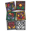 Stained Glass Heart Frames for Kids – Black Cardstock Heart Templates for Valentine’s Day Crafts, Friendship Projects & Colorful Stained Glass Art