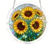Stained Glass Pattern Acrylic Jigsaw Puzzle Suncatcher, 7.4 in Decor Puzzle