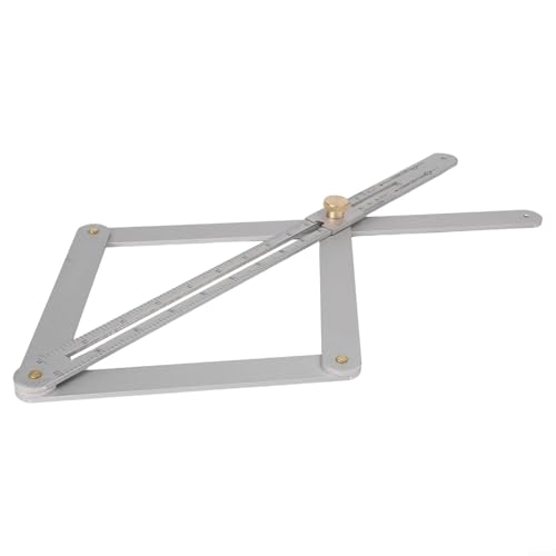 Stainless Steel Angle Finder 280mm Multi-Angle Protractor for Woodworking - Precision Miter Saw Setup Tool with Locking Screws for Crown Molding Trim Work - Silver Long Size(long)