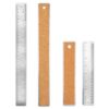 Stainless Steel Metal Ruler - 8 Inch & 12 Inch, Non-Slip, Cork Backed, Straight Edge, Inch & Centimeters for Students, School, Office, Drafting Tools