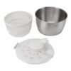Stainless Steel Salad Spinner, Large Capacity Lettuce Spinner, Manual Vegetable Dryer and Fruit Washer with Double-Layer Drain Basket