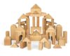 Standard Unit Building Blocks for Toddlers with Storage Tray (64 Pcs) Sanded Wood Blocks for Children, Original STEAM, and STEM Learning, Classic Wooden Toys for Kids Parties and Classrooms