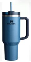 STANLEY 40 oz. | Quencher H2.0 Tumbler with Handle and Straw | Flowstate 3-Position Lid | Cup Holder Compatible for Travel | Insulated Stainless Steel Cup | BPA-Free | Hammertone Lake Blue