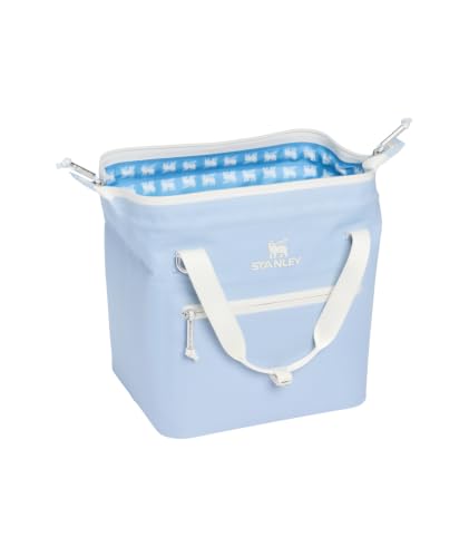 STANLEY All Day Julienne Mini Soft Cooler Bag and Lunch Box 7.4 Quarts | 10 Can Cooler with Handles and Strap | Stays Cold for Hours | Insulated Travel Bag with Zipper | BPA-Free | Blue Dream Stone
