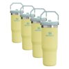 STANLEY IceFlow Flip Straw Tumbler with Handle 30 oz | Twist On Lid and Flip Up Straw | Leak Resistant Water Bottle | Insulated Stainless Steel |BPA-Free | Pomelo (Pack of 4)