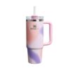 Stanley Quencher H2.0 Flowstate Tumbler 30oz - Cold for 11 Hours - Iced for 48 Hours - Metal Water Bottle with Straw, Handle and Lid - Dishwasher Safe - Travel Mug for Cold Drinks - Rose Petal